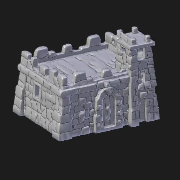 Mô hình pháo đài sa mạc Desert Fortress in 3D không cần support - Image 2