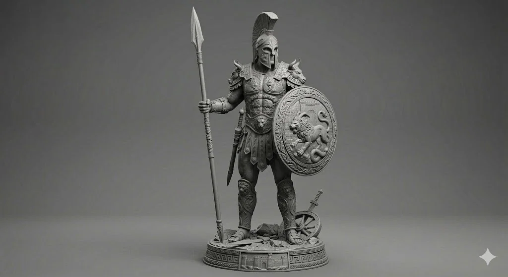 Mô hình chiến binh Hy Lạp cổ đại trang trí để bàn cực ngầu - Image 1