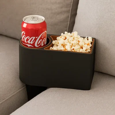 Khay Để Đồ Gắn Tay Vịn Sofa Có Khay Đựng Cốc & Đồ Ăn Vặt – Phụ Kiện Tiện Ích Xem Phim