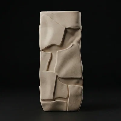 Bình hoa Cracked Stone - Thiết kế hữu cơ mang phong cách Wabi-Sabi