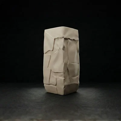 Bình hoa Cracked Stone - Thiết kế hữu cơ mang phong cách Wabi-Sabi