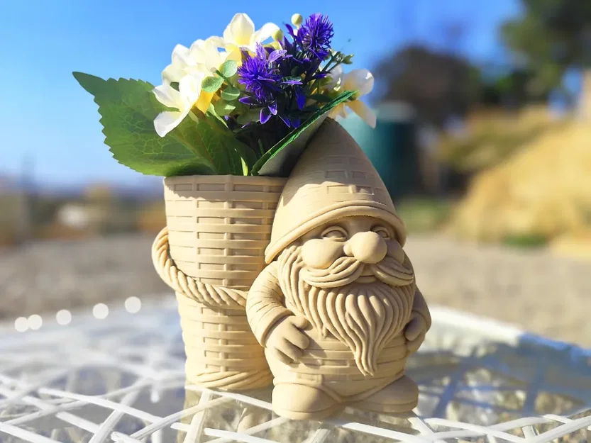 Mẫu in 3D chậu cây mini hình nhím và mặt cười trang trí bàn làm việc - Image 5