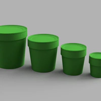 Bộ chậu cây xếp chồng (Stackable Plant Pots) đa năng kèm nắp