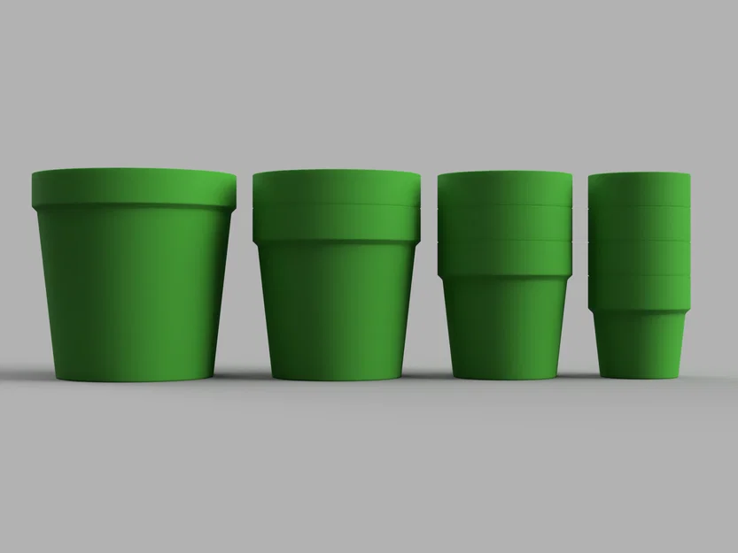 Bộ chậu cây xếp chồng (Stackable Plant Pots) đa năng kèm nắp - Image 2