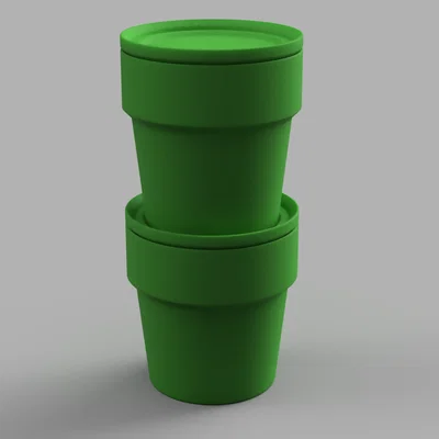 Bộ chậu cây xếp chồng (Stackable Plant Pots) đa năng kèm nắp