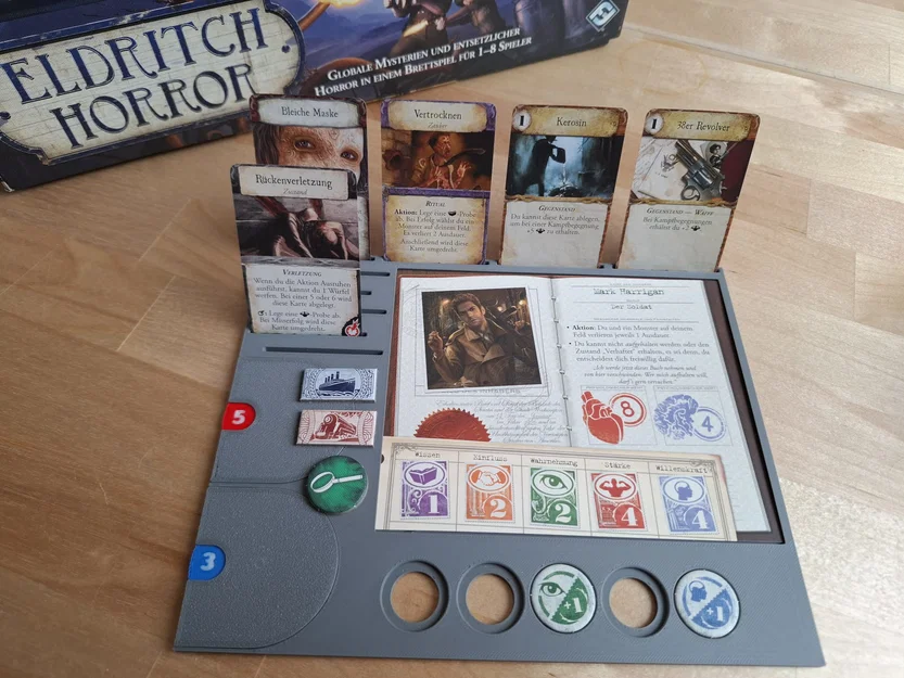 Bảng nhân vật Eldritch Horror kèm bộ theo dõi và khay đựng thẻ - Image 1