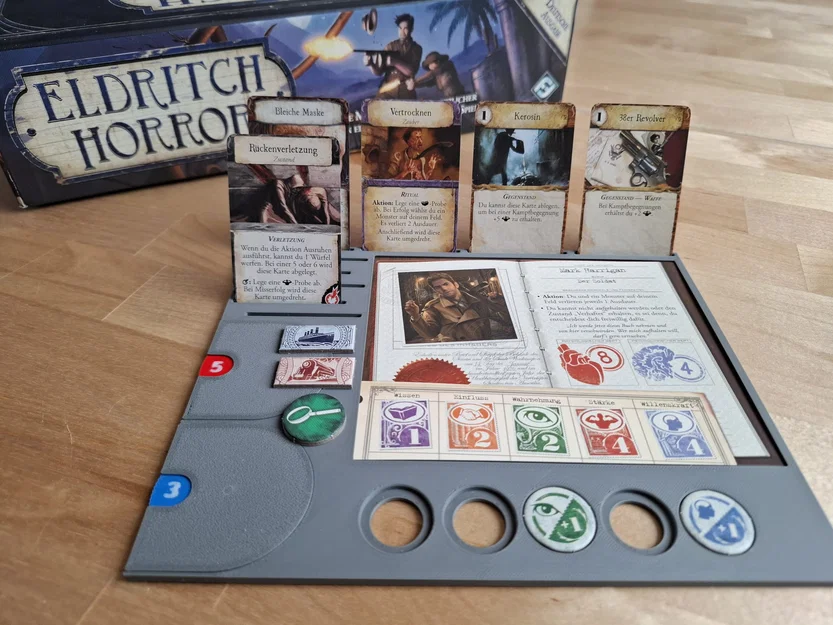 Bảng nhân vật Eldritch Horror kèm bộ theo dõi và khay đựng thẻ - Image 2