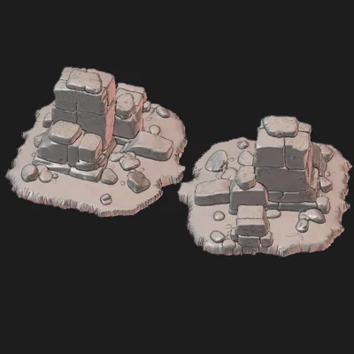 Mô hình địa hình đá sa thạch (Sandstone Rock) in 3D không cần support