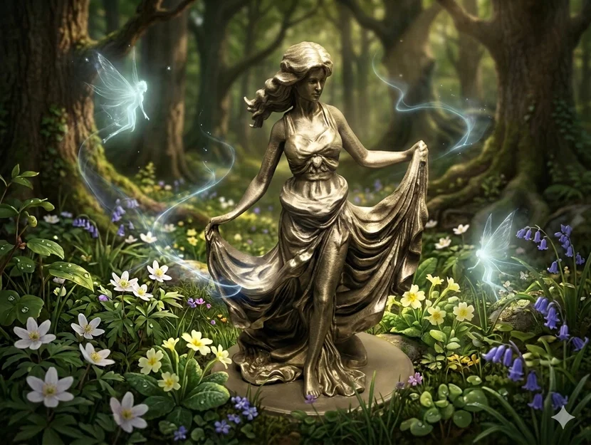 Nàng Tiên Vũ – Tượng Cô Gái Với Chiếc Váy Bồng Bềnh - Image 1