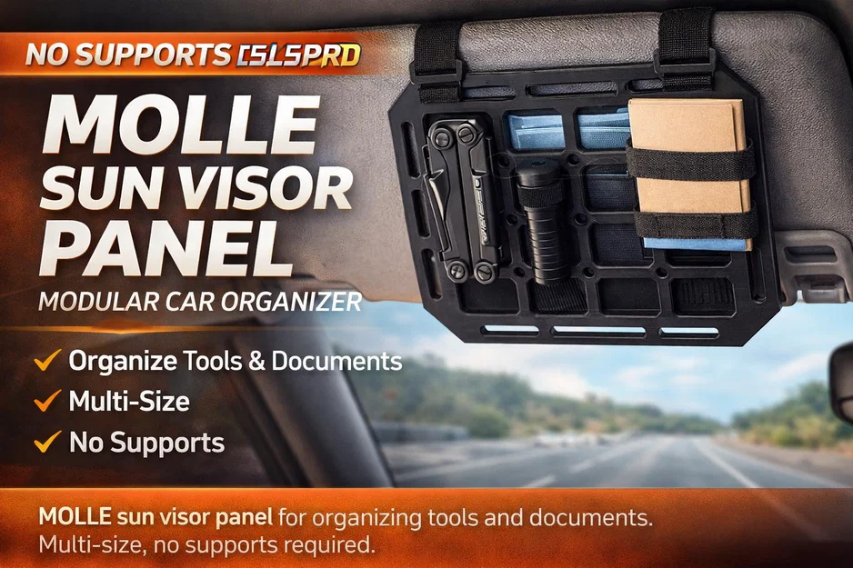 Tấm Panel MOLLE Gắn Che Nắng Ô Tô – Bộ Sắp Xếp Đồ Thông Minh (Không Support) - Image 1