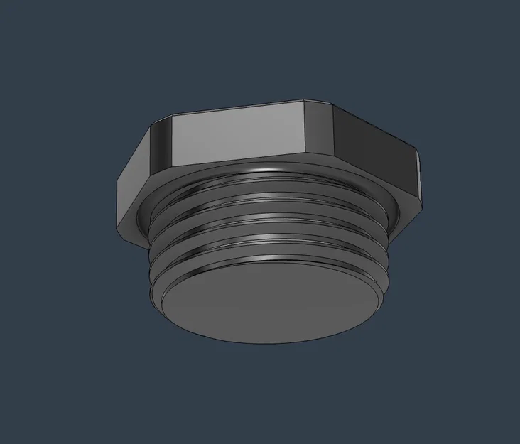 Nắp bịt ren 1/2 inch NPT (Plug 1/2'' NPT) tiện dụng cho in 3D - Image 2