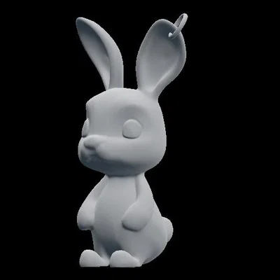Mẫu in 3D móc khóa thỏ Bunny Rabbit xinh xắn