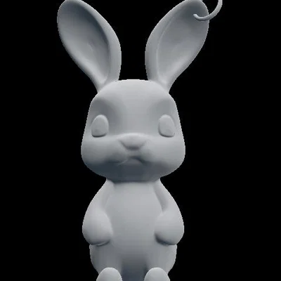 Mẫu in 3D móc khóa thỏ Bunny Rabbit xinh xắn