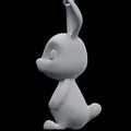 Mẫu in 3D móc khóa thỏ Bunny Rabbit xinh xắn - Thumbnail 3