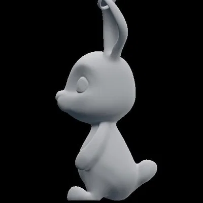 Mẫu in 3D móc khóa thỏ Bunny Rabbit xinh xắn