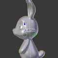 Mẫu in 3D móc khóa thỏ Bunny Rabbit xinh xắn - Thumbnail 5