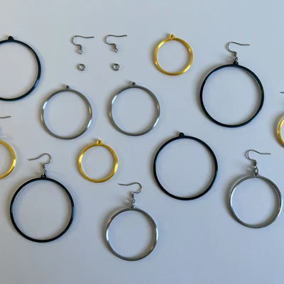 Bông tai dạng vòng (Hoop Earrings) - Tùy chỉnh tham số