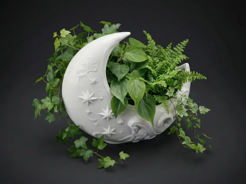 Chậu cây Mặt Trăng Khuyết (Crescent Moon Planter) - Image 2