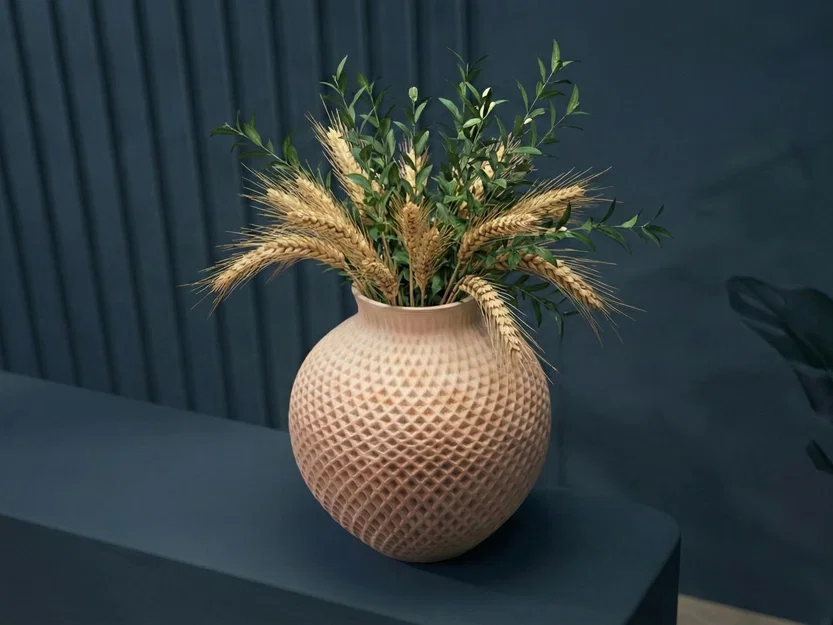 Bình hoa Golden Harvest - Thiết kế hình học hiện đại - Image 2