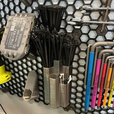 Khay 3D đựng dây rút (ziptie) gắn tường HSW tiện lợi