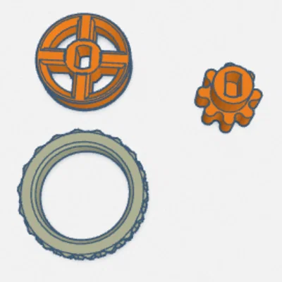 Bánh xe và bánh răng tùy chỉnh cho động cơ giảm tốc 28BYJ-48