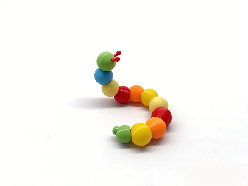 Đồ chơi giáo dục: Sâu bướm co giãn in 3D - Image 2