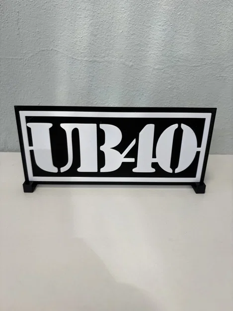 Logo UB40 - Mô hình in 3D ban nhạc Reggae huyền thoại - Image 1