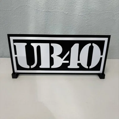 Logo UB40 - Mô hình in 3D ban nhạc Reggae huyền thoại