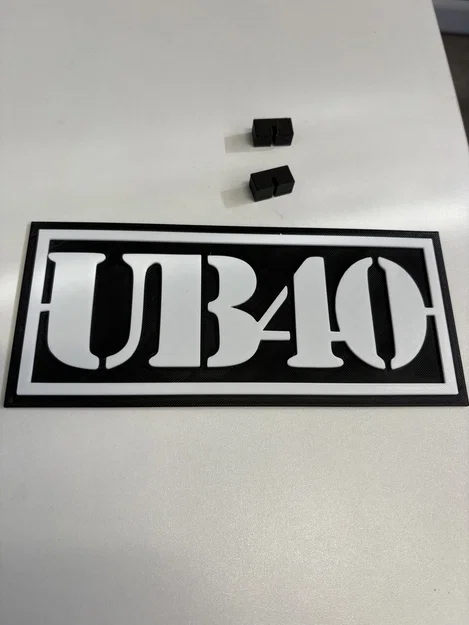Logo UB40 - Mô hình in 3D ban nhạc Reggae huyền thoại - Image 2