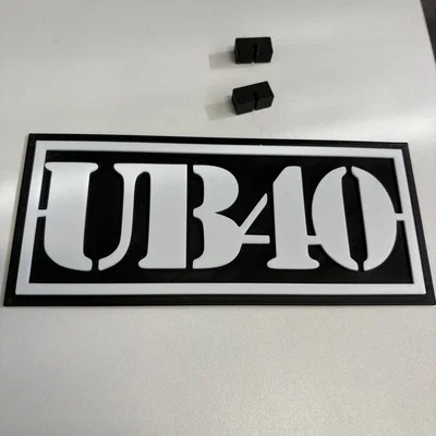 Logo UB40 - Mô hình in 3D ban nhạc Reggae huyền thoại