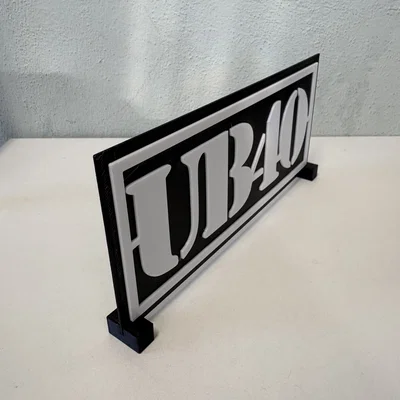 Logo UB40 - Mô hình in 3D ban nhạc Reggae huyền thoại