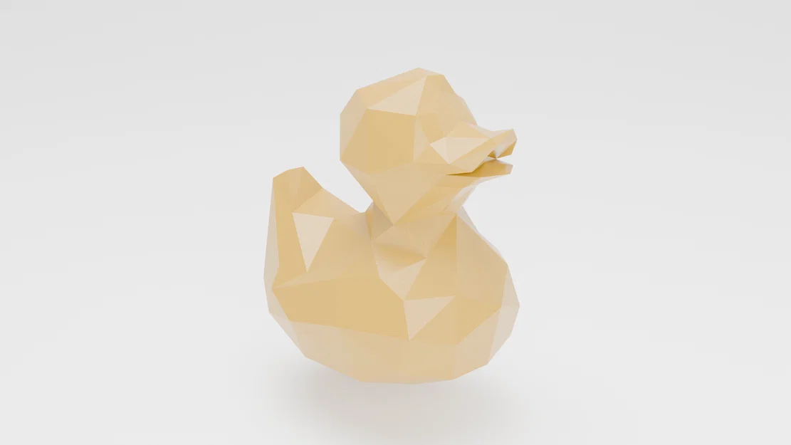 Mô hình chú vịt Low Poly 3D - Đồ trang trí để bàn sáng tạo - Image 1