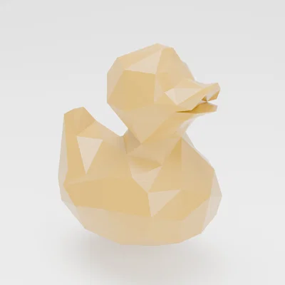 Mô hình chú vịt Low Poly 3D - Đồ trang trí để bàn sáng tạo