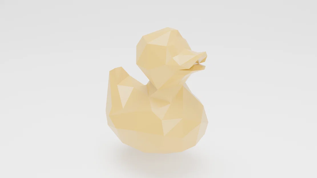 Mô hình chú vịt Low Poly 3D - Đồ trang trí để bàn sáng tạo - Image 2