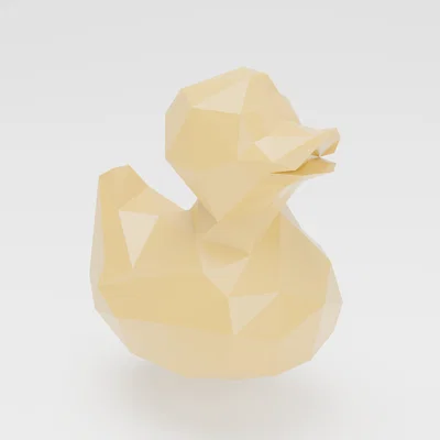 Mô hình chú vịt Low Poly 3D - Đồ trang trí để bàn sáng tạo