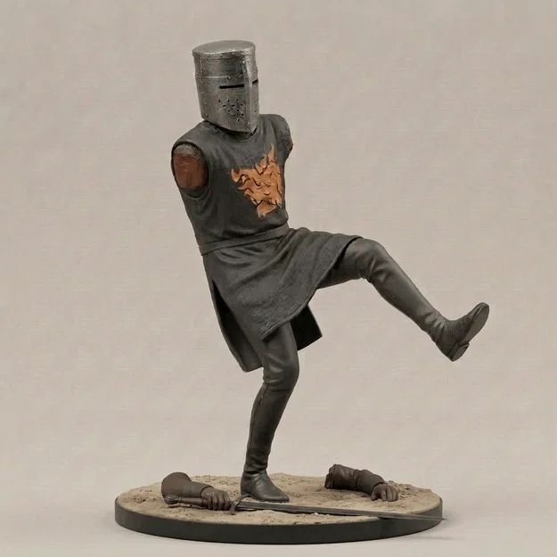 Mô hình 3D Hiệp sĩ Đen Monty Python Tis But A Scratch cực chất - Image 1