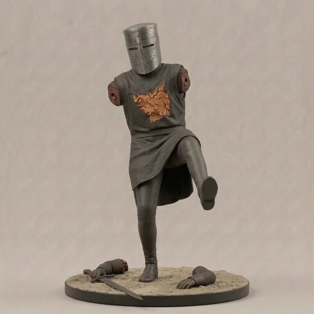Mô hình 3D Hiệp sĩ Đen Monty Python Tis But A Scratch cực chất - Image 2