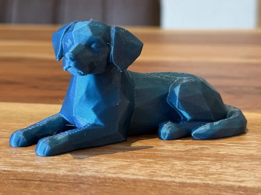 Tượng Chú Chó Nằm Kiểu Low Poly - Image 2