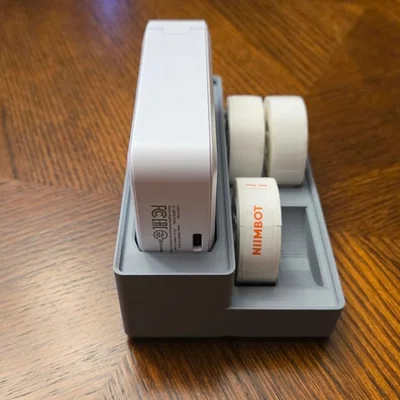 Khay đựng máy in nhãn Niimbot D110 bản nâng cấp (hệ Gridfinity)