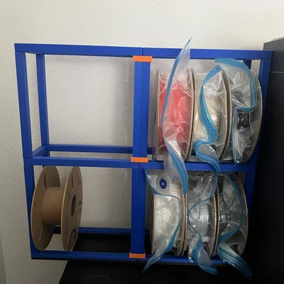 Giá Để Filament Tối Giản – 6 Cuộn chỉ với ~175g Nhựa (Có thể Chồng Tầng & Lắp Ghép)