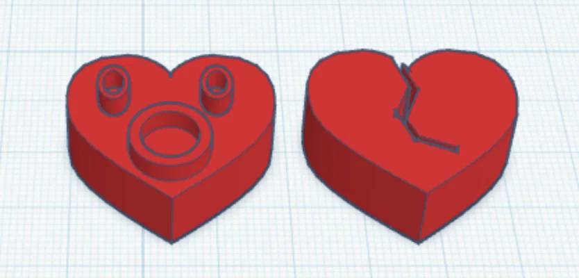 Mô hình trái tim 3D: Trái tim tan vỡ và trái tim ngạc nhiên độc đáo - Image 1