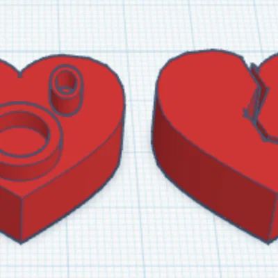 Mô hình trái tim 3D: Trái tim tan vỡ và trái tim ngạc nhiên độc đáo