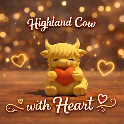 Chú bò Highland ấm áp ôm trái tim