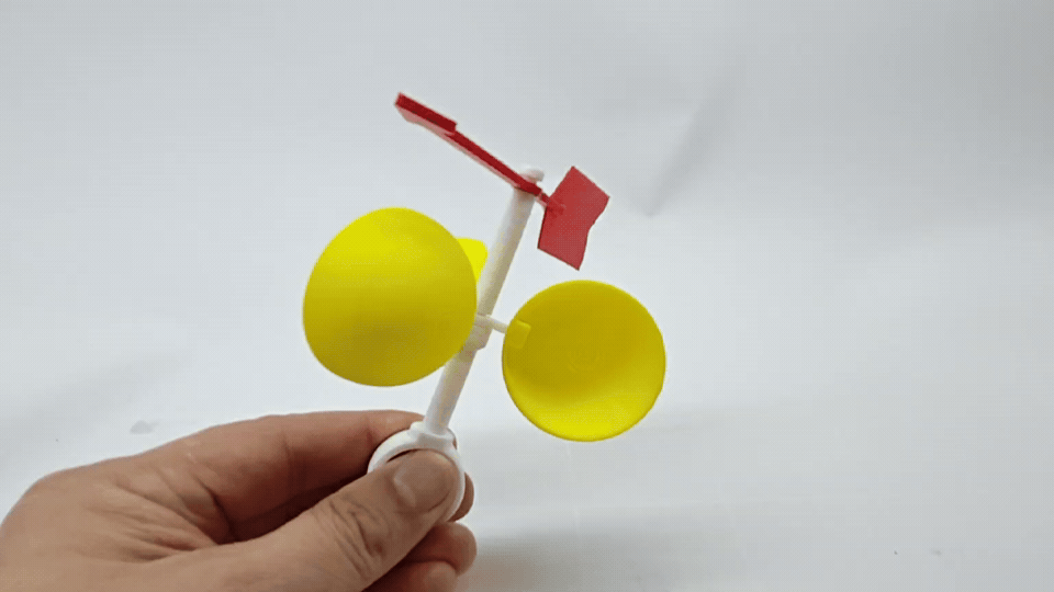 Mô hình đồng hồ đo tốc độ gió cho xe đạp – kèm 2 loại đế - 25mm - Thumbnail 2