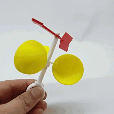 Mô hình đồng hồ đo tốc độ gió cho xe đạp – kèm 2 loại đế - 25mm