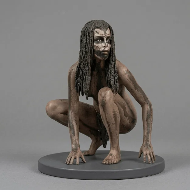 Mô hình 3D nhân vật Ika trong phim Quest for Fire (1981) siêu thực - Image 1