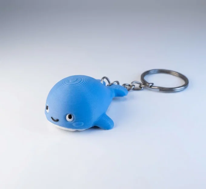 Mẫu in 3D móc khóa chú cá voi dễ thương (Cute Whale Keychain) - Image 1