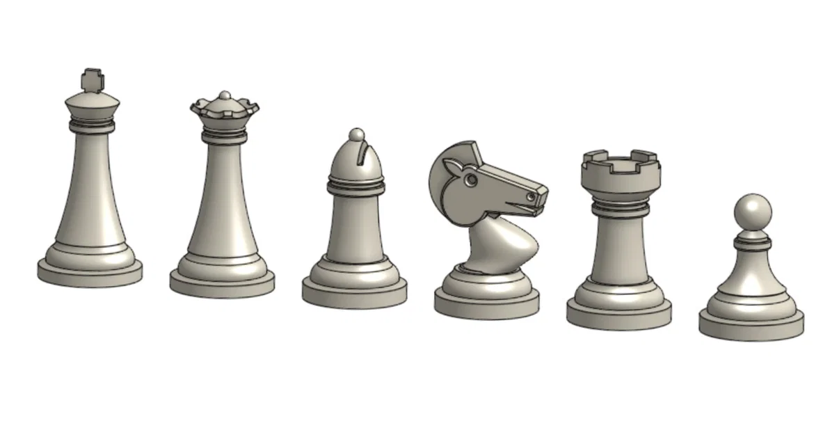 Bộ mô hình 3D cờ vua cổ điển Classic Chess Set cho người đam mê - Image 1