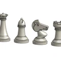 Bộ mô hình 3D cờ vua cổ điển Classic Chess Set cho người đam mê - Thumbnail 1