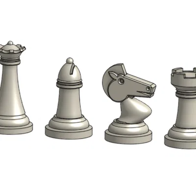 Bộ mô hình 3D cờ vua cổ điển Classic Chess Set cho người đam mê